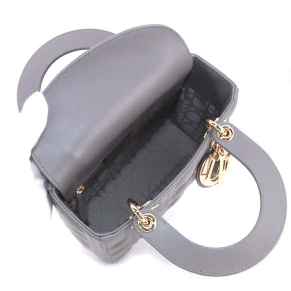 Christian Dior My ABCDior Small 2way Hand Shoulder Bag Leather Gray M05380CAL... - Picture 6 of 10